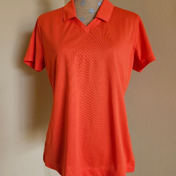 Nike Dri-FIT Victory Solid Golf Orange Polo New Large style 354067 Micro Pique - Picture 1 of 9